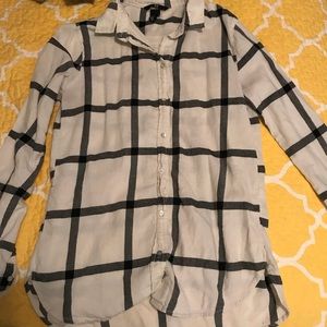 H&M plaid button up